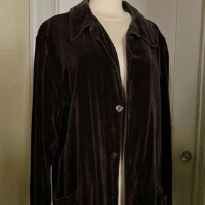 Vintage C P SHADES COTTON VELVET JACKET Soft Plum, Oversize, Slouch Jacket, S. L